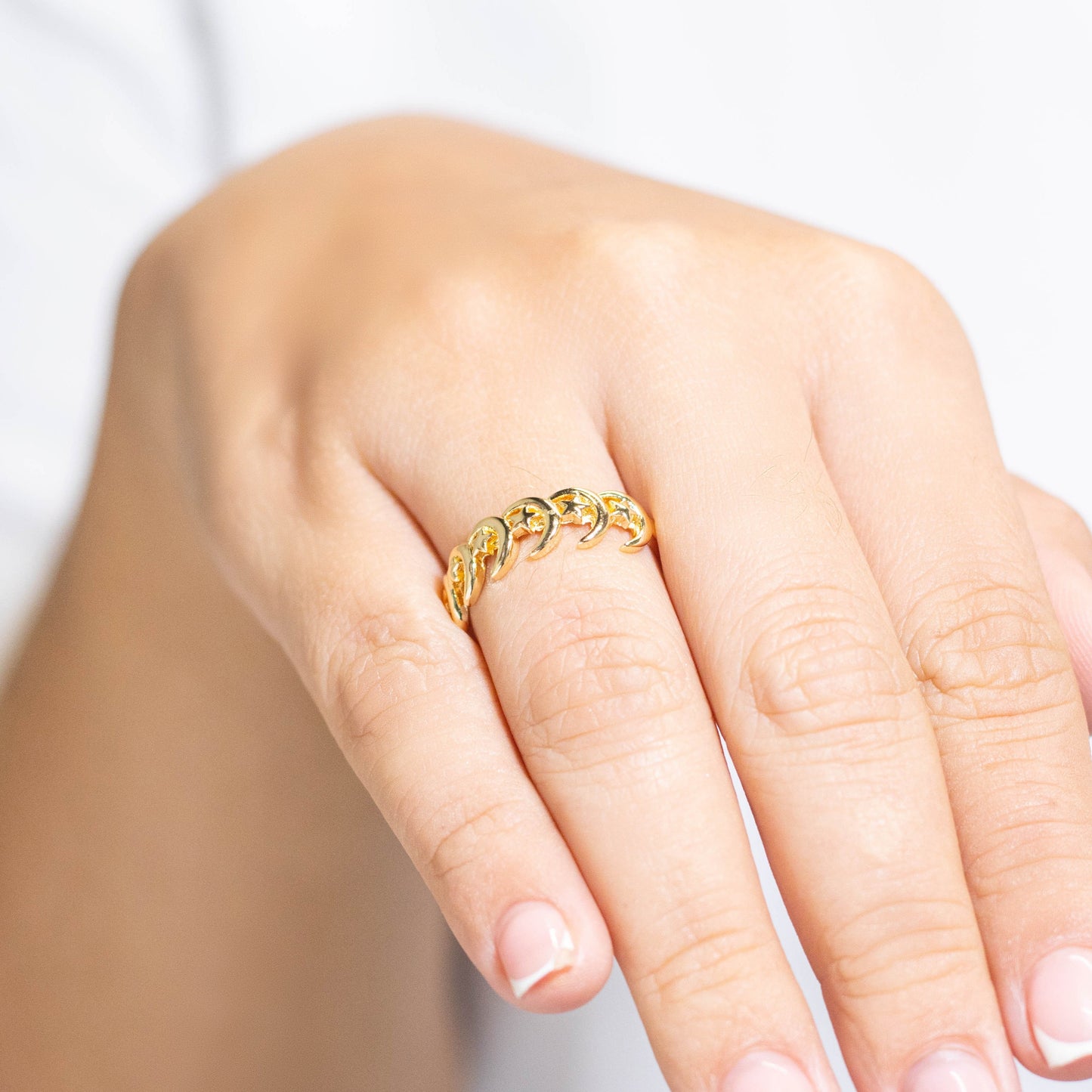 Anillo luna estrella
