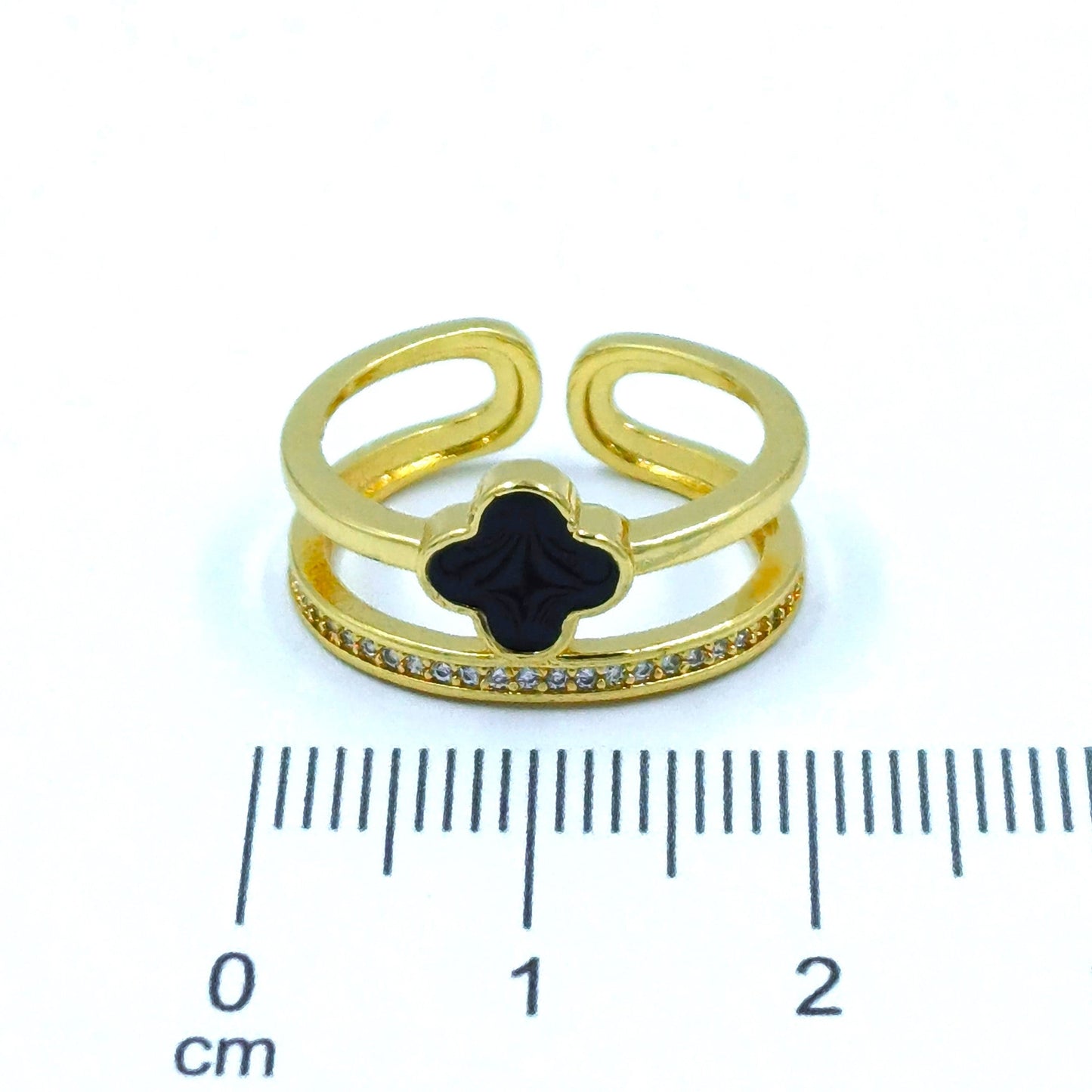 Anillo doble van cleef negro