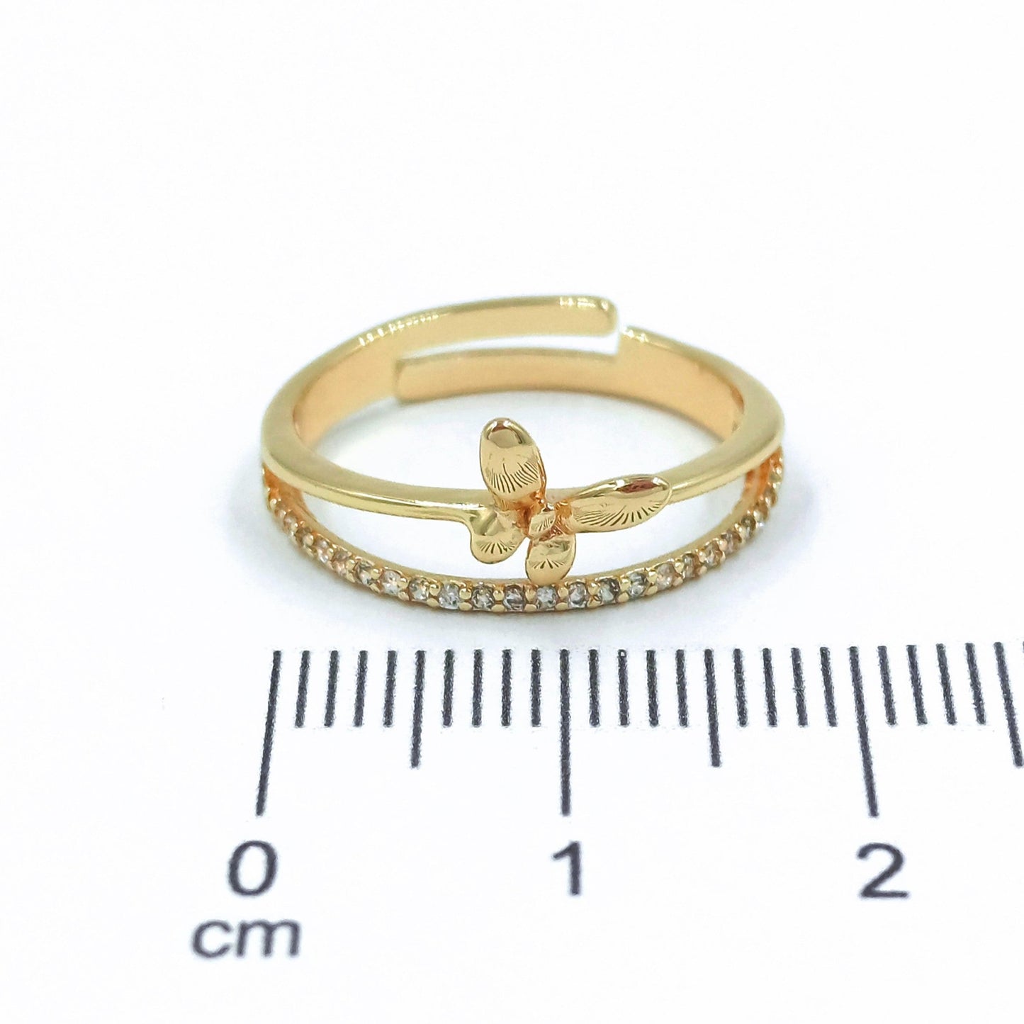Anillo doble mariposa