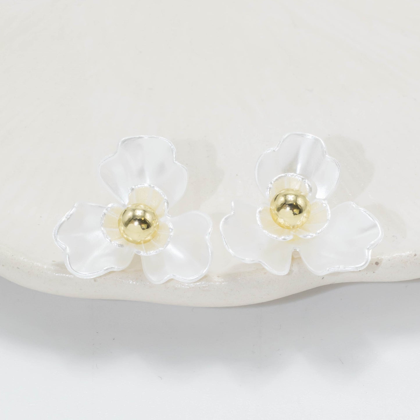 Arete flor doble balín
