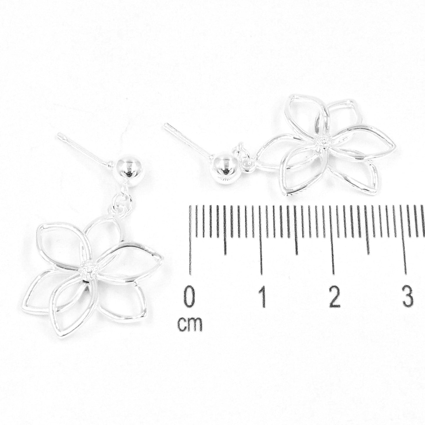 Arete silueta flor P