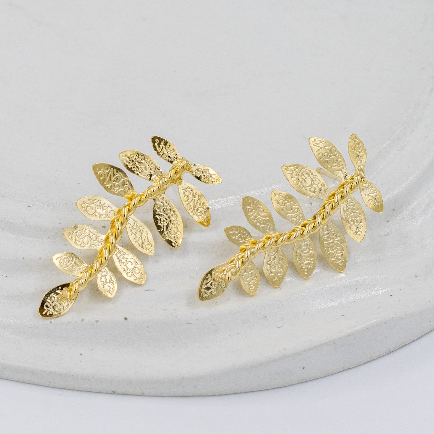 Arete bronce hoja 3cm