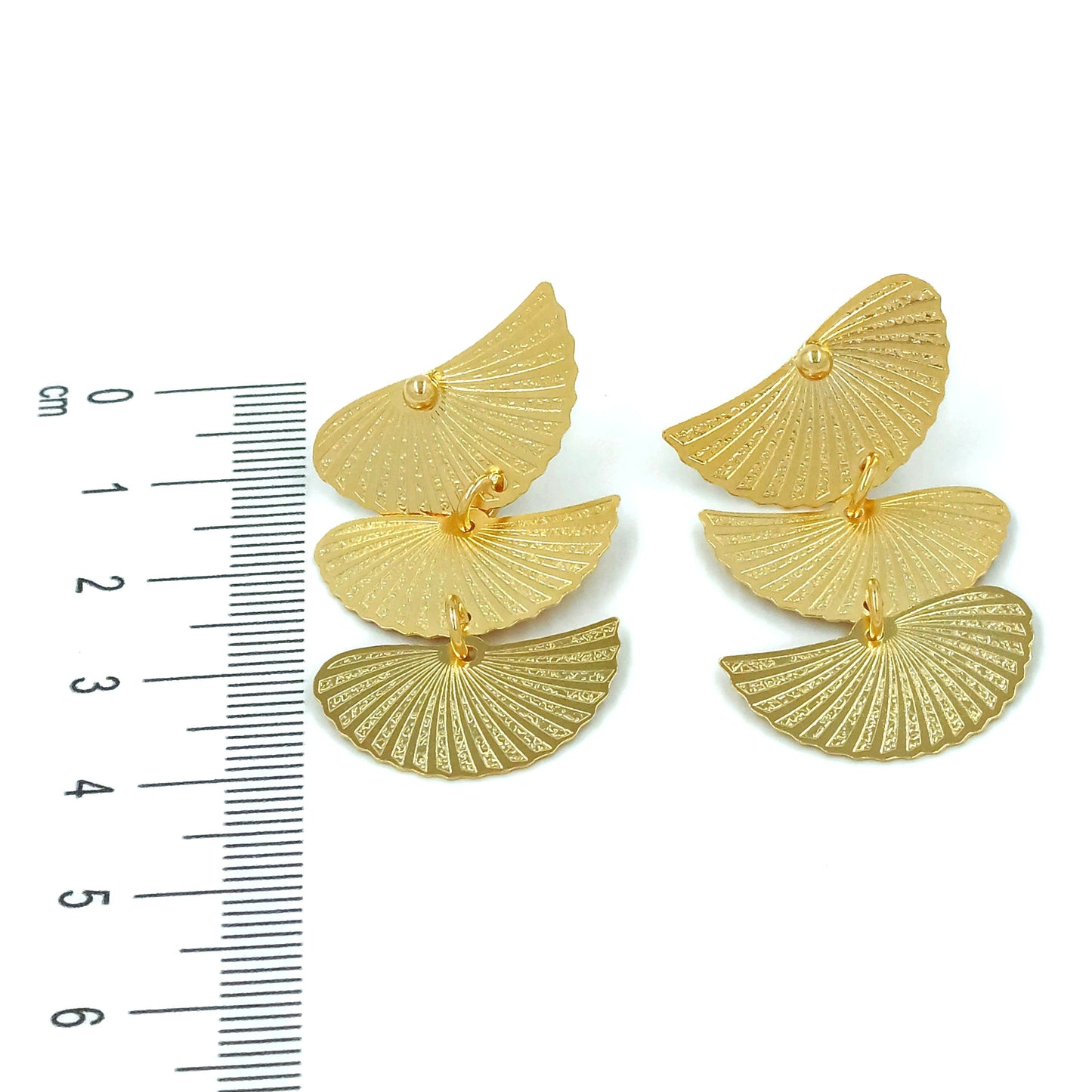 Arete bronce abanicos