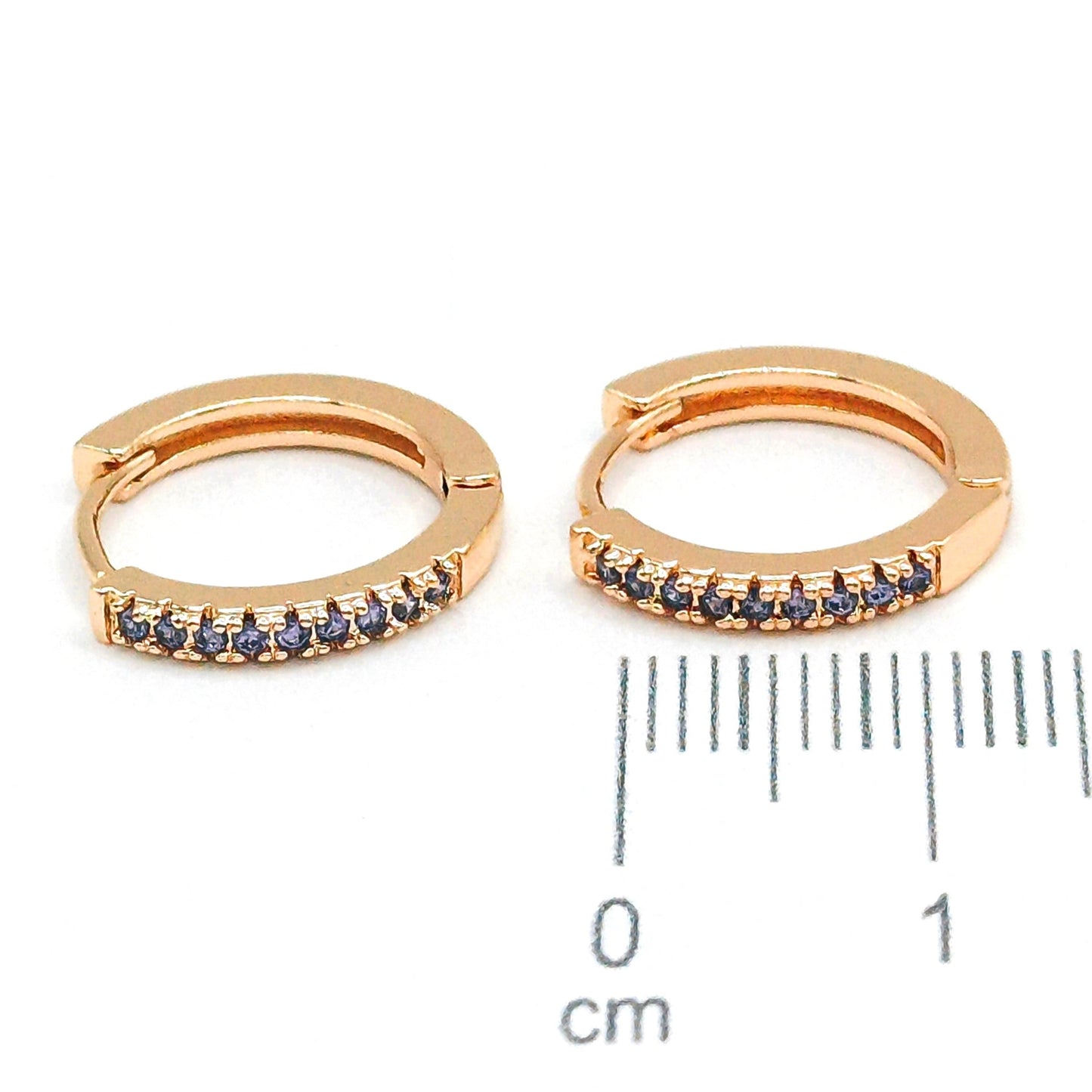 Cdga pequeña microzircones lila (14mm)