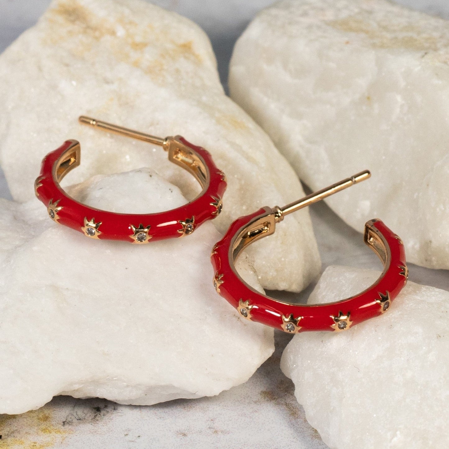 Candonga pequeña esmaltada roja