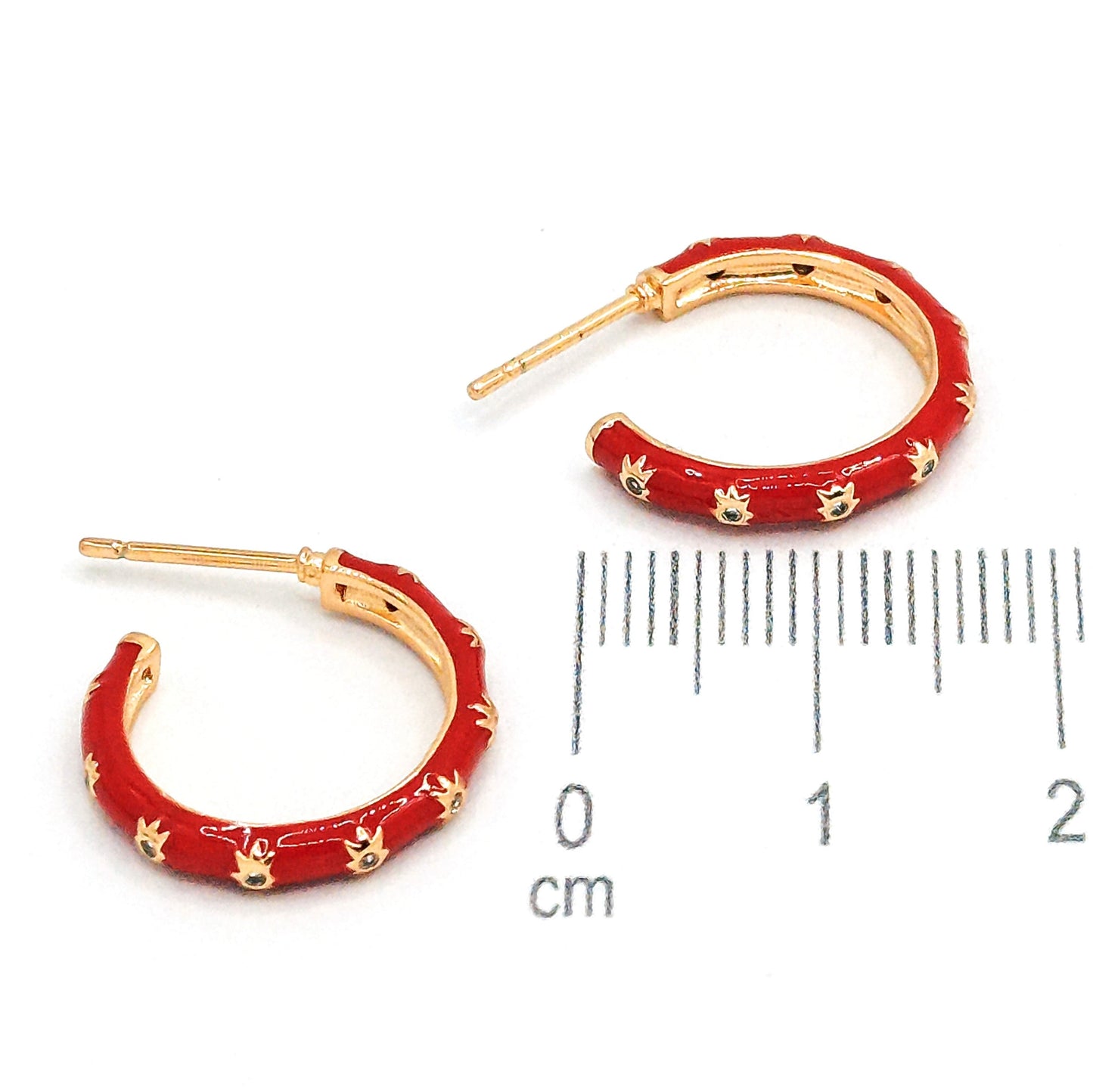 Candonga pequeña esmaltada roja