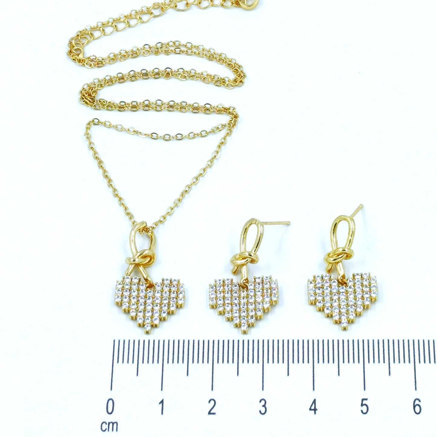 Dúo corazón micro zircón lego