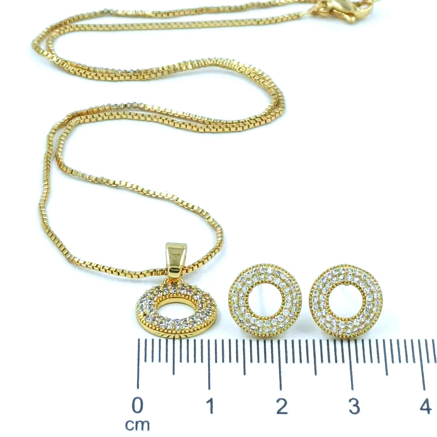 Dúo círculo micro zircones