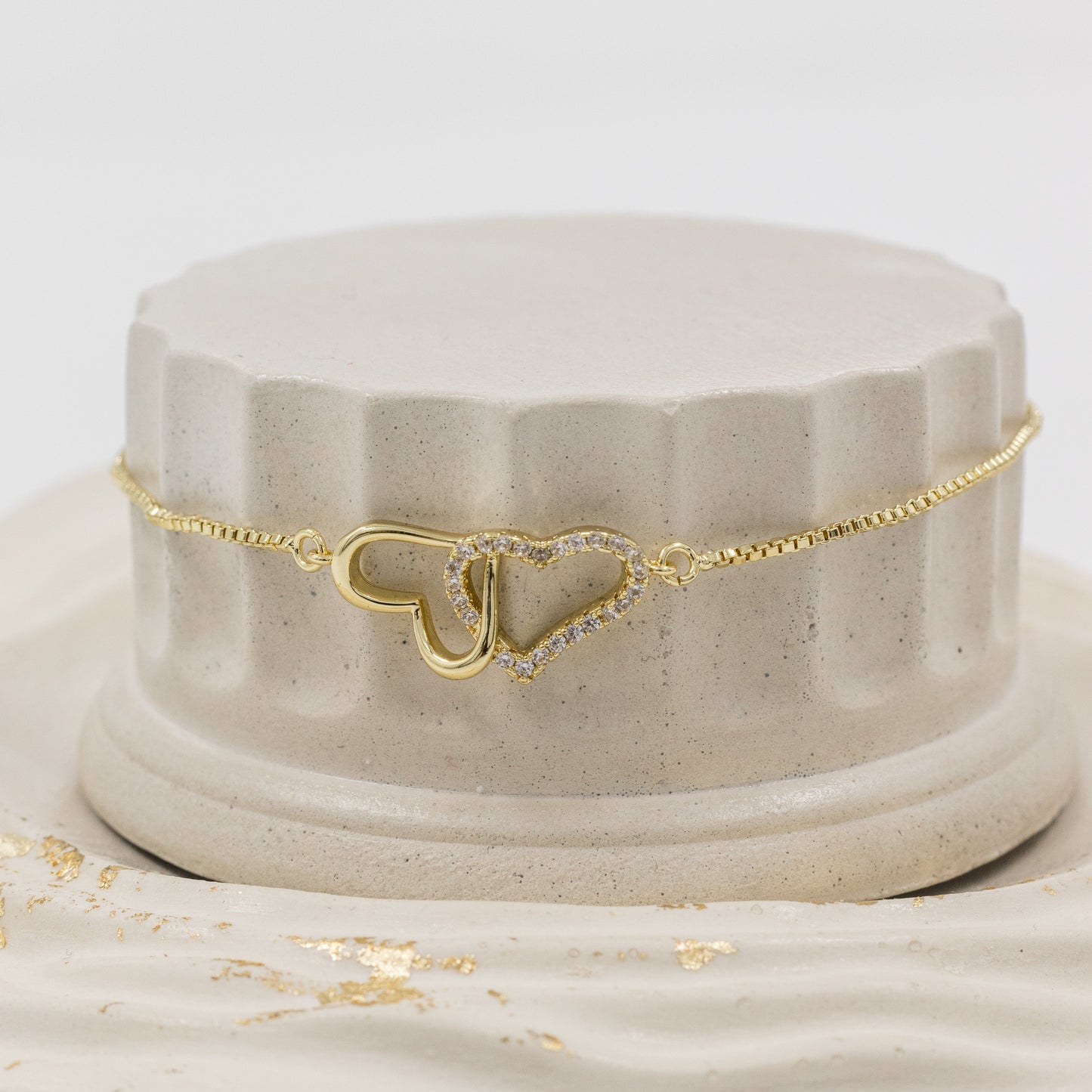 Pulsera dos corazones