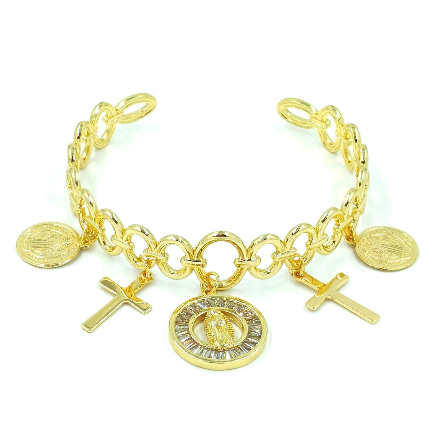 Pulsera aro virgen baguete