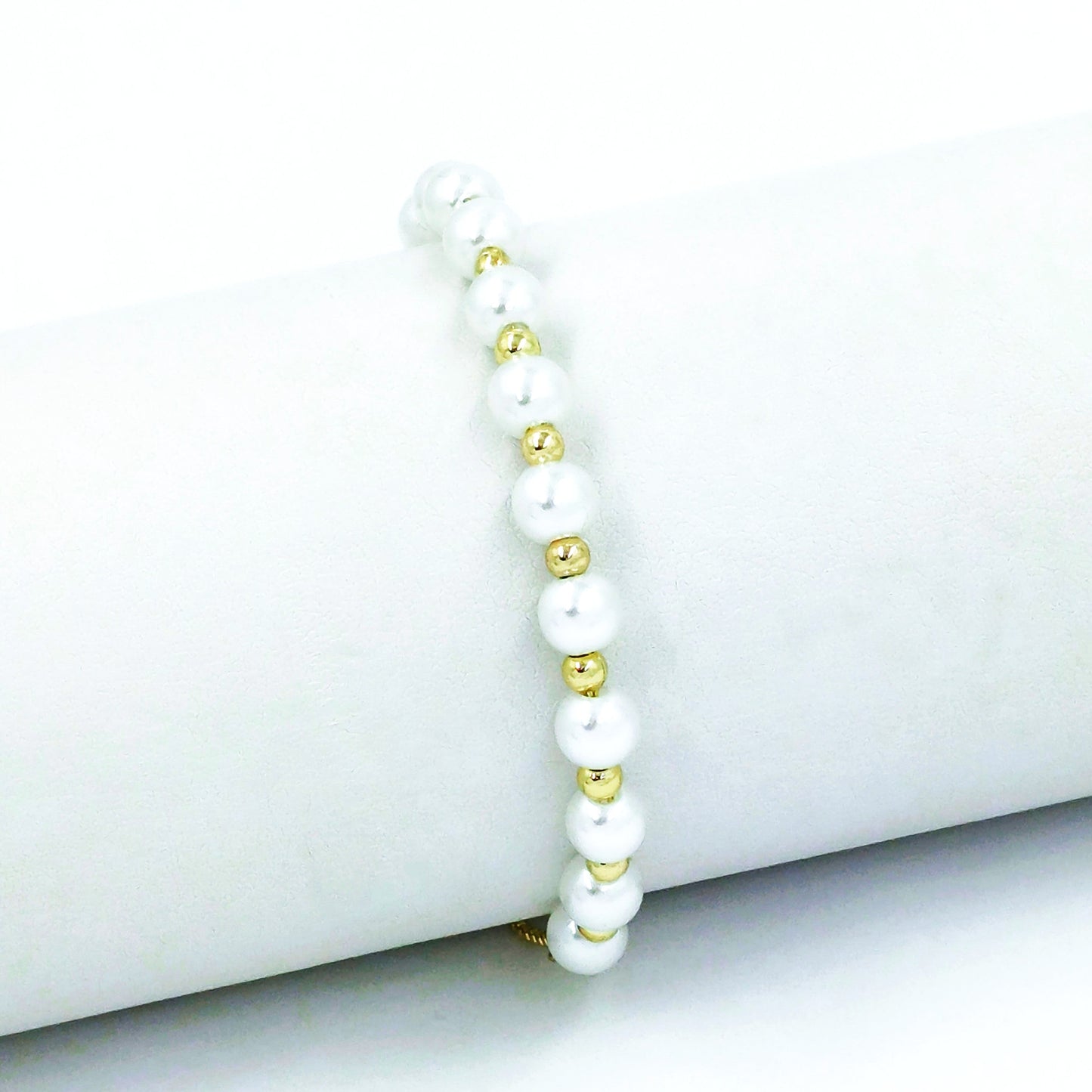 Pulsera graduable perlas