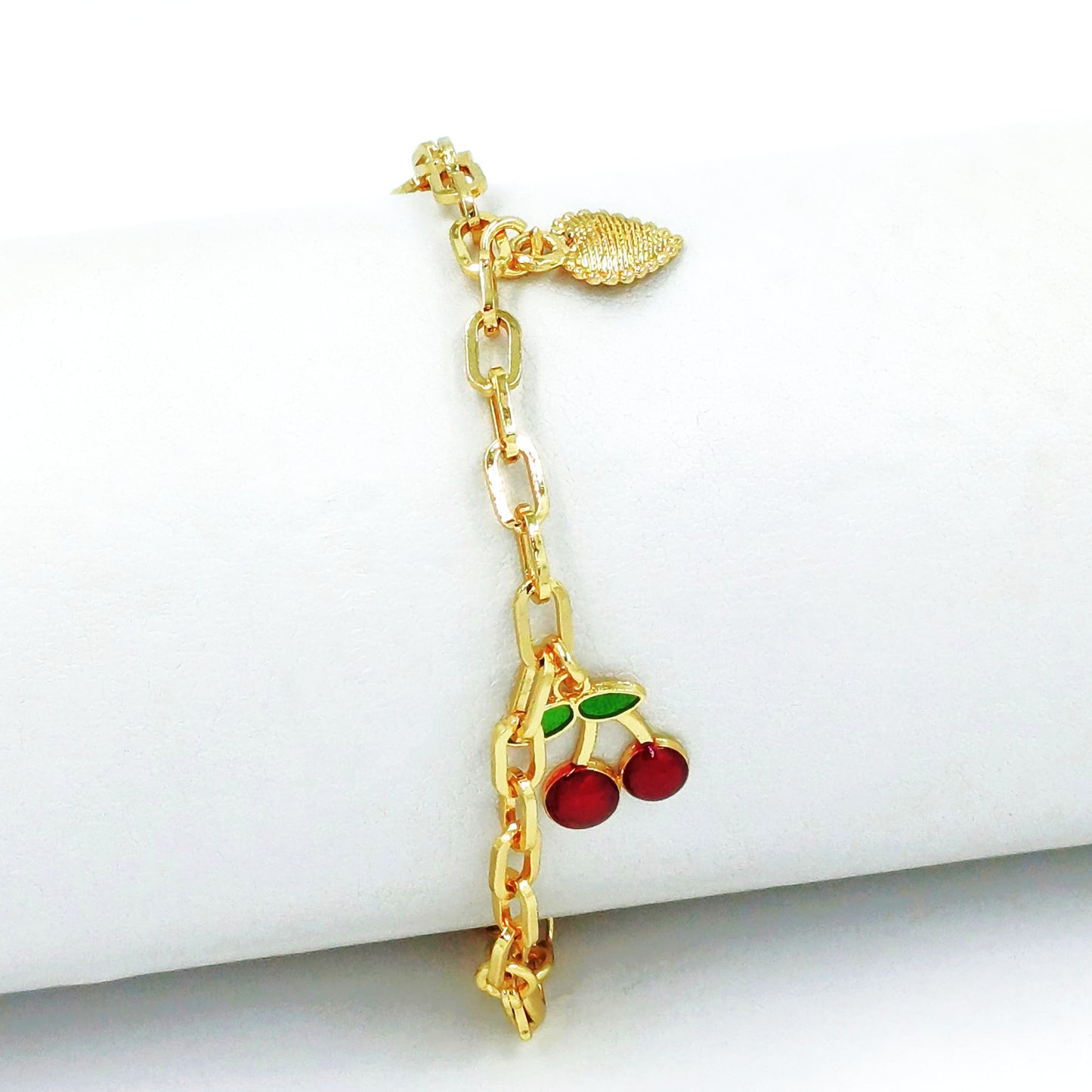 Pulsera cerezas corazón