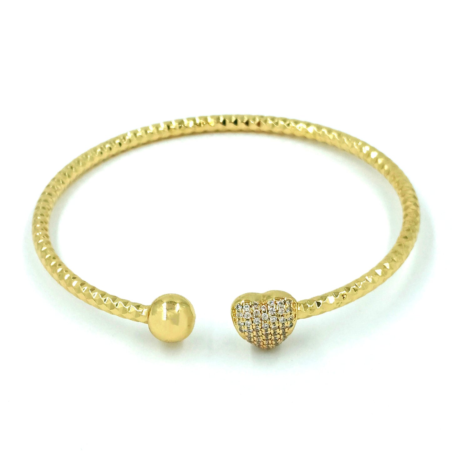 Pulsera aro corazón -balín