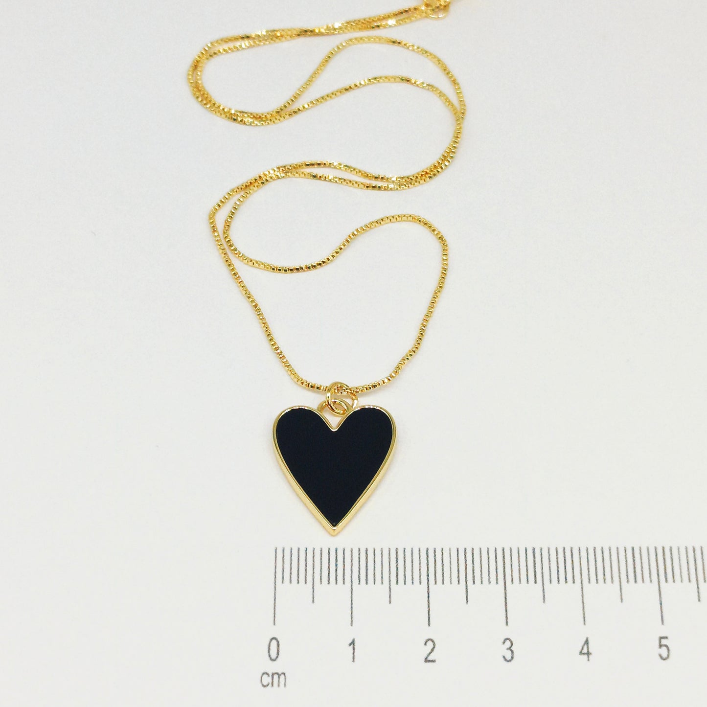 Collar rodio corazon nacar
