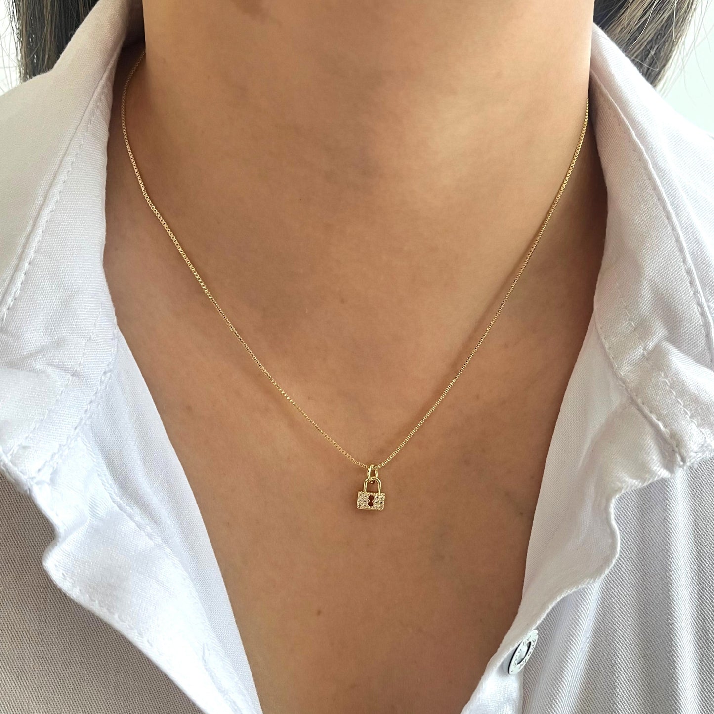 Collar rodio Sol