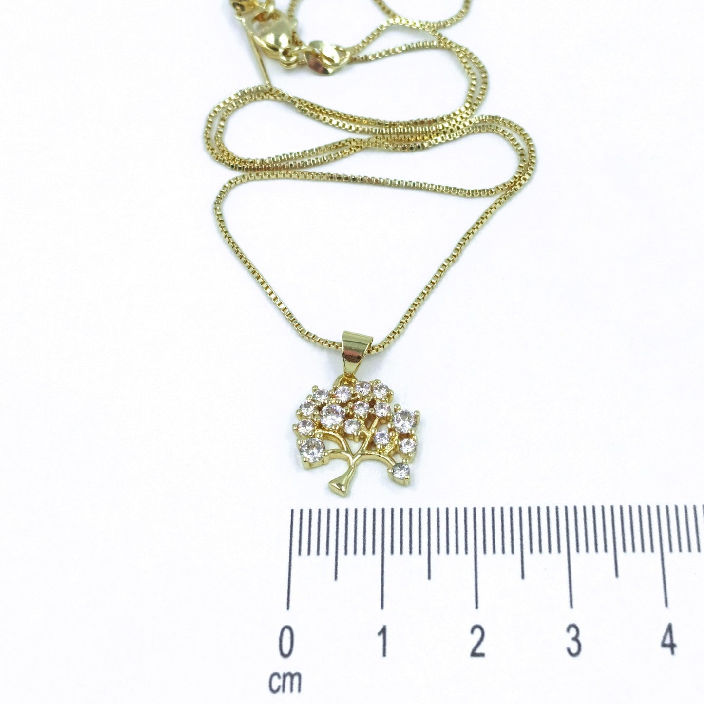 Collar rodio arbol vida