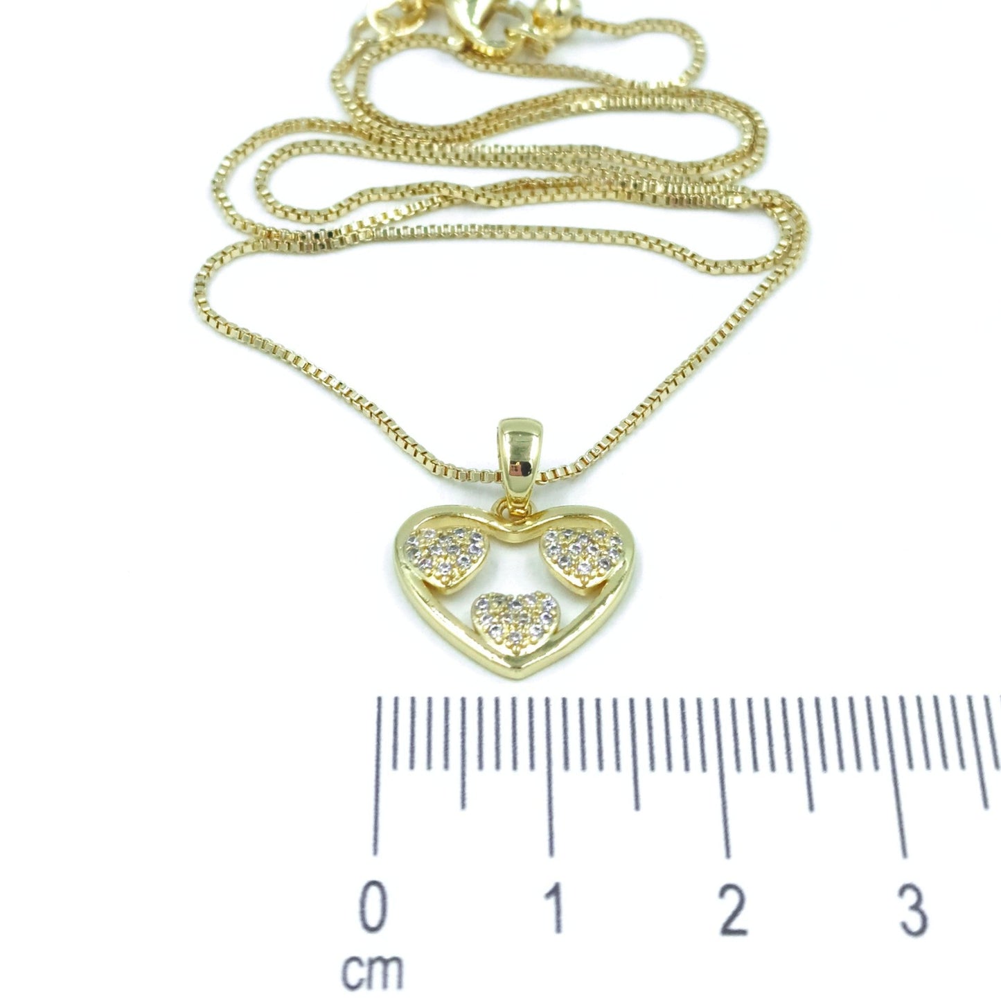 Collar rodio corazon