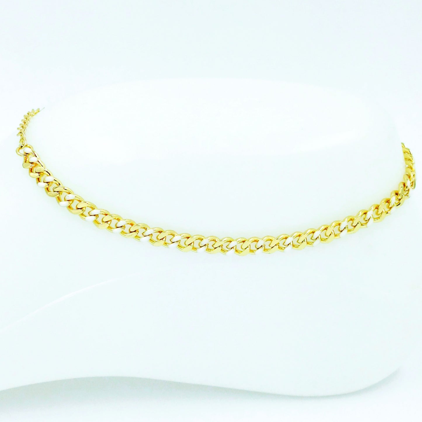 Tobillera Cubana blanca