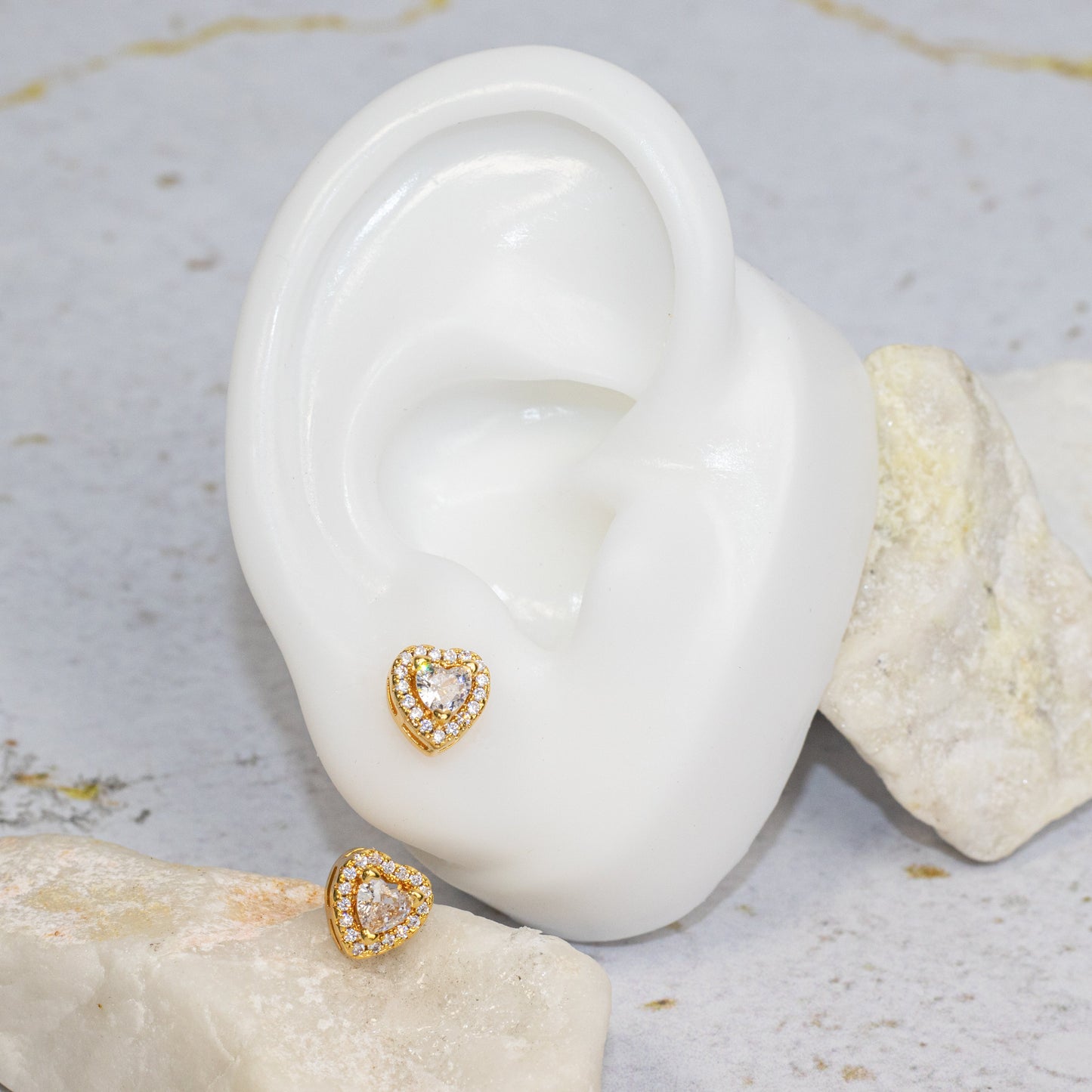 Topo zircón corazon (8mm)