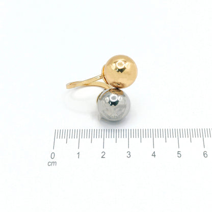 Anillo dos balín dos oros