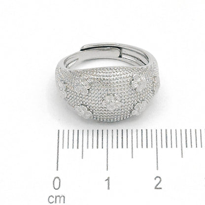 Anillo diamantado mini flores P