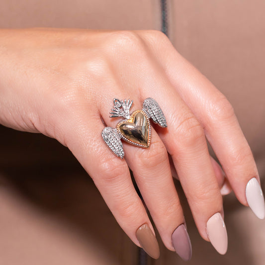 Anillo maxi dos oros