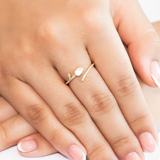 Anillo rosa nácar