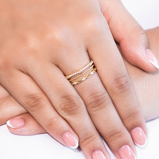 Anillo triple pastel