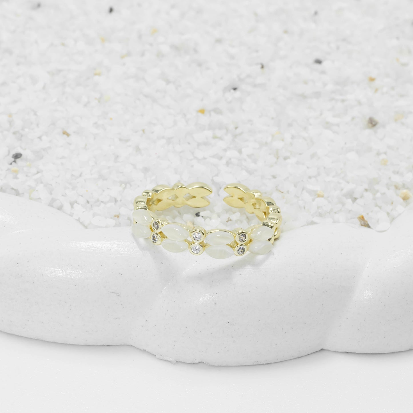 Anillo doble gema