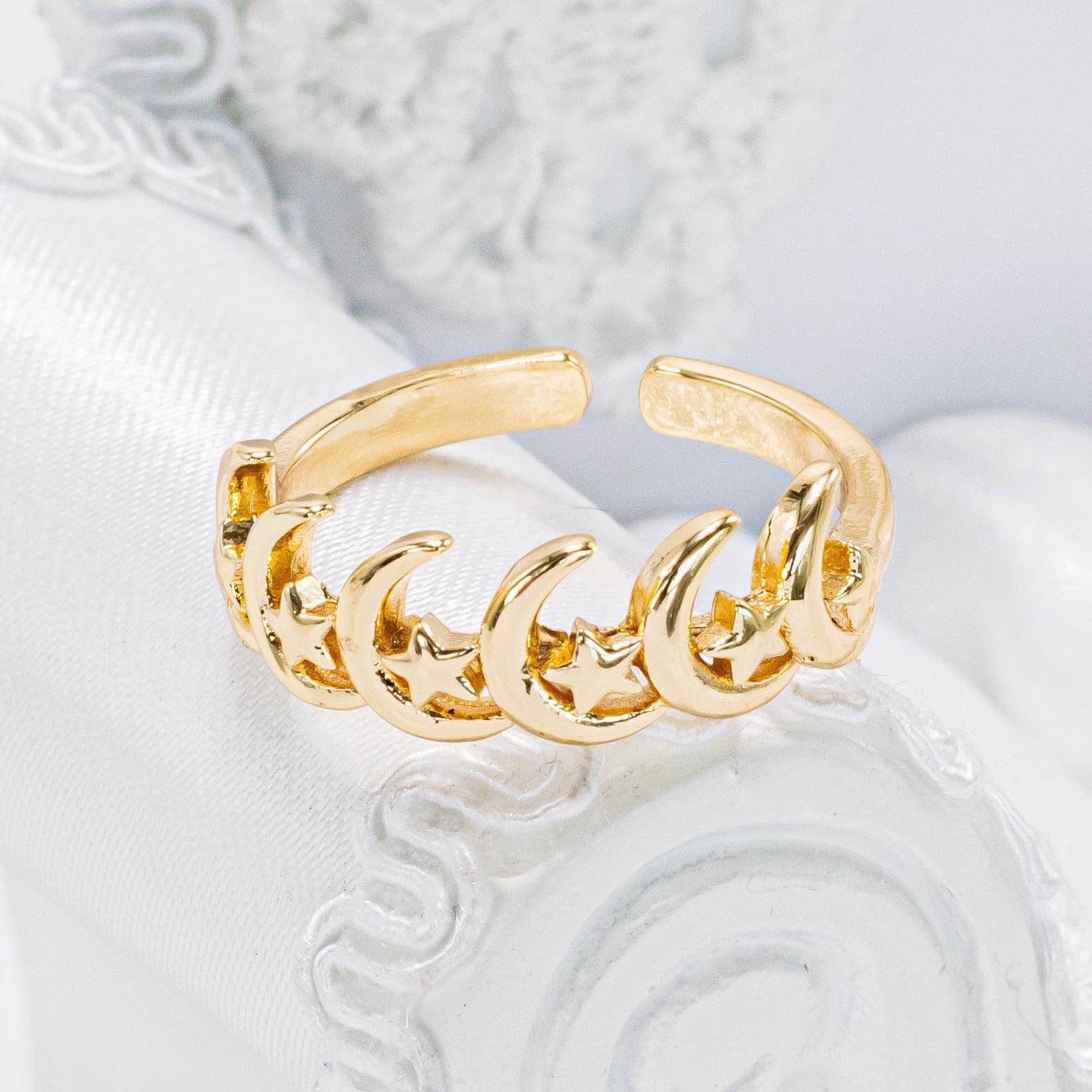 Anillo luna estrella