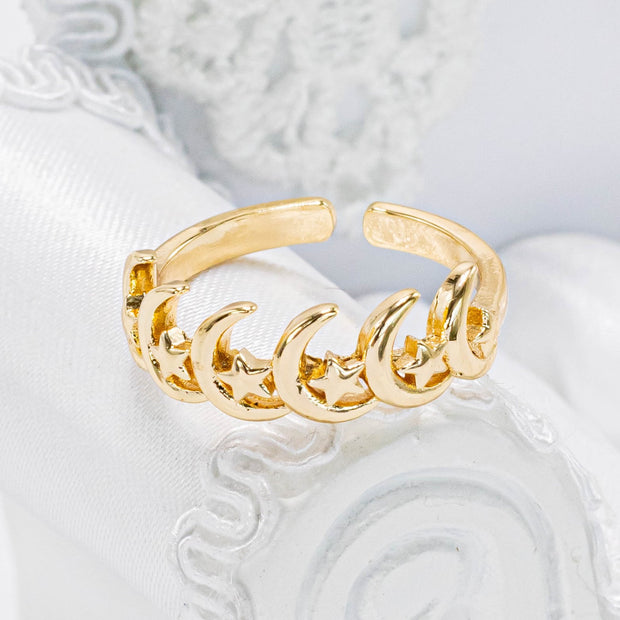 Anillo luna estrella