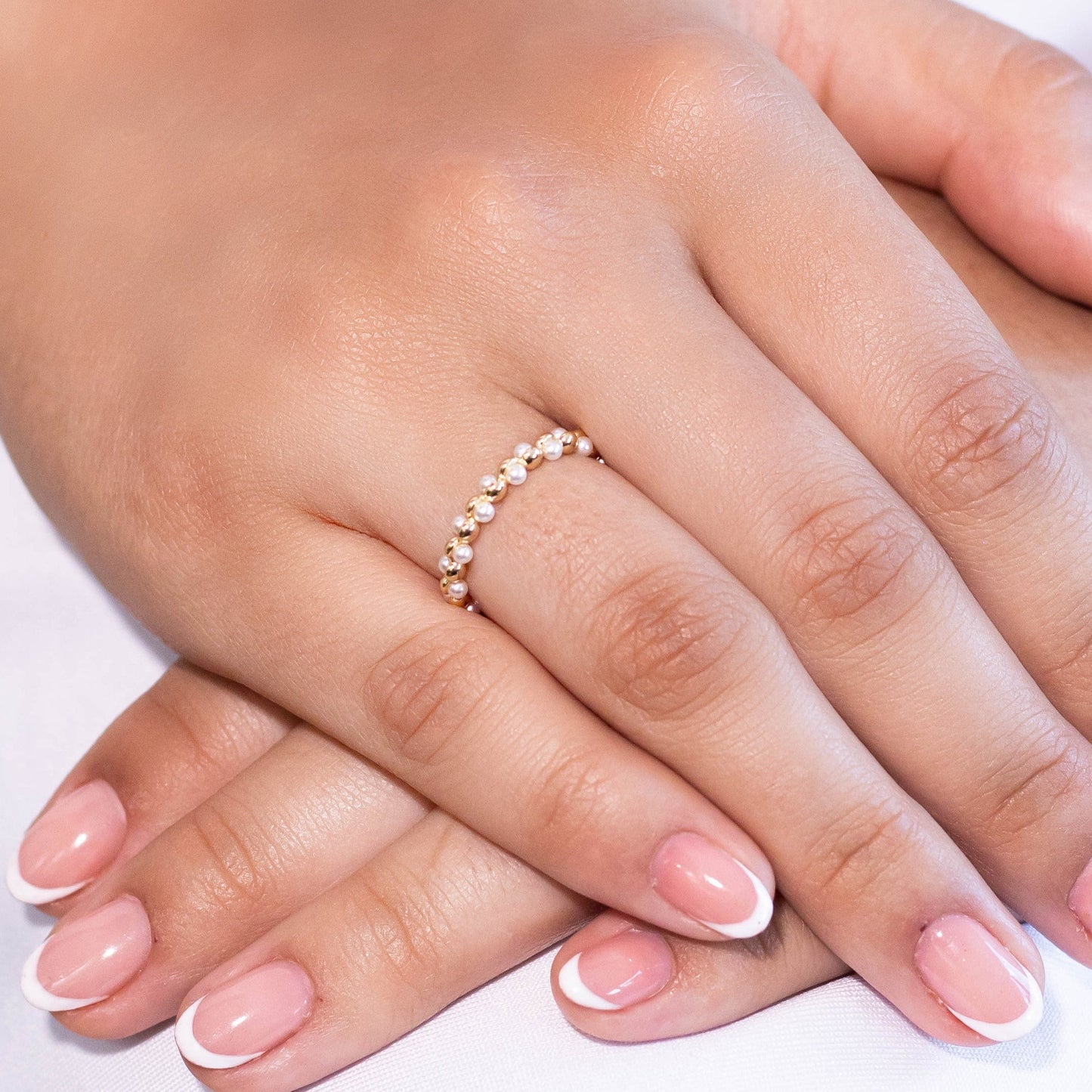 Anillo espiga perla