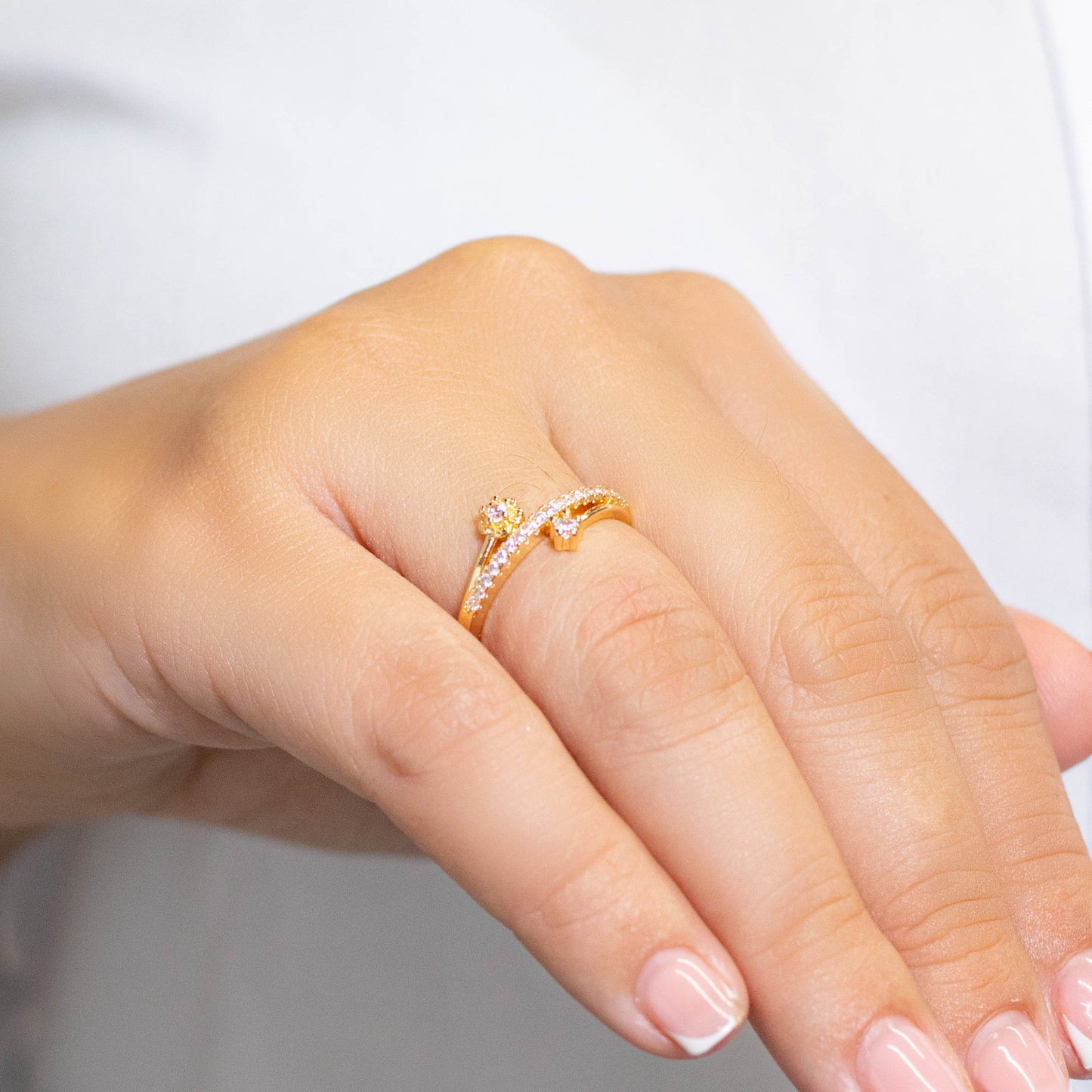Anillo triple flor