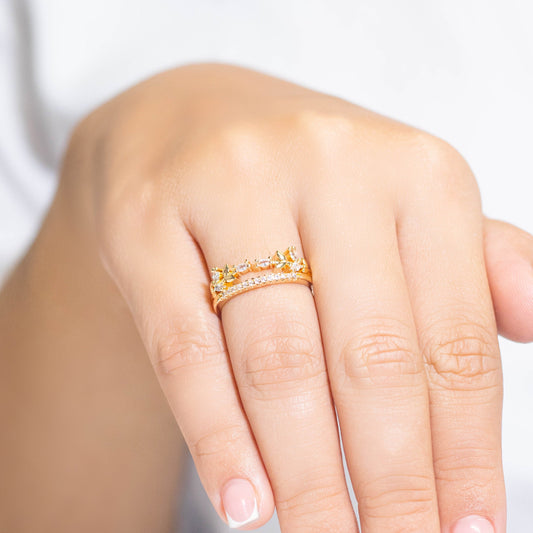 Anillo doble espiga