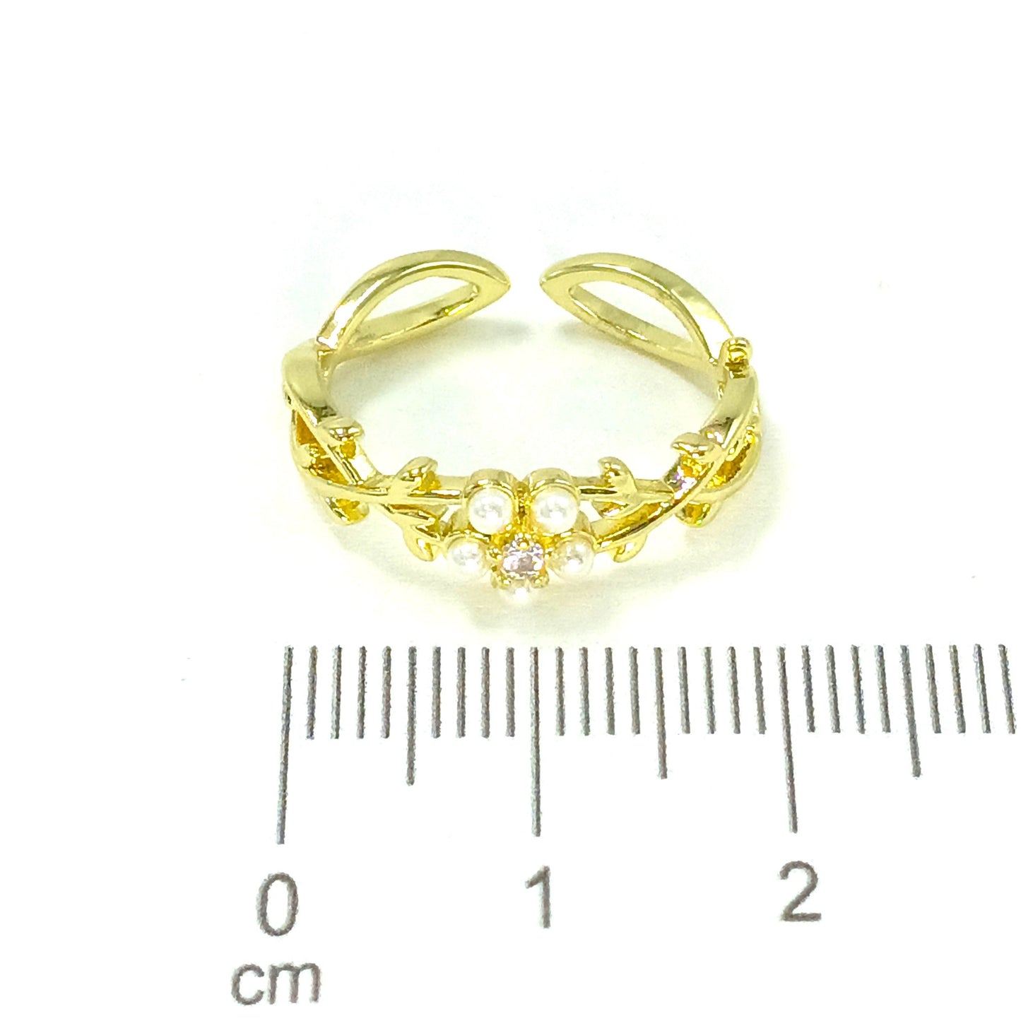 Anillo rosa perlas