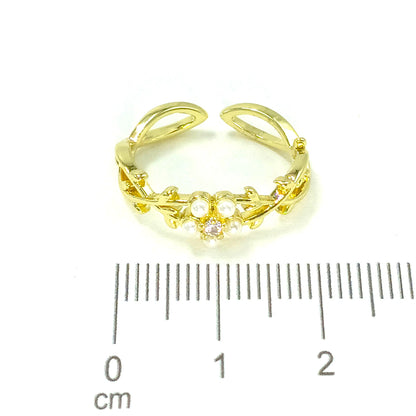 Anillo rosa perlas