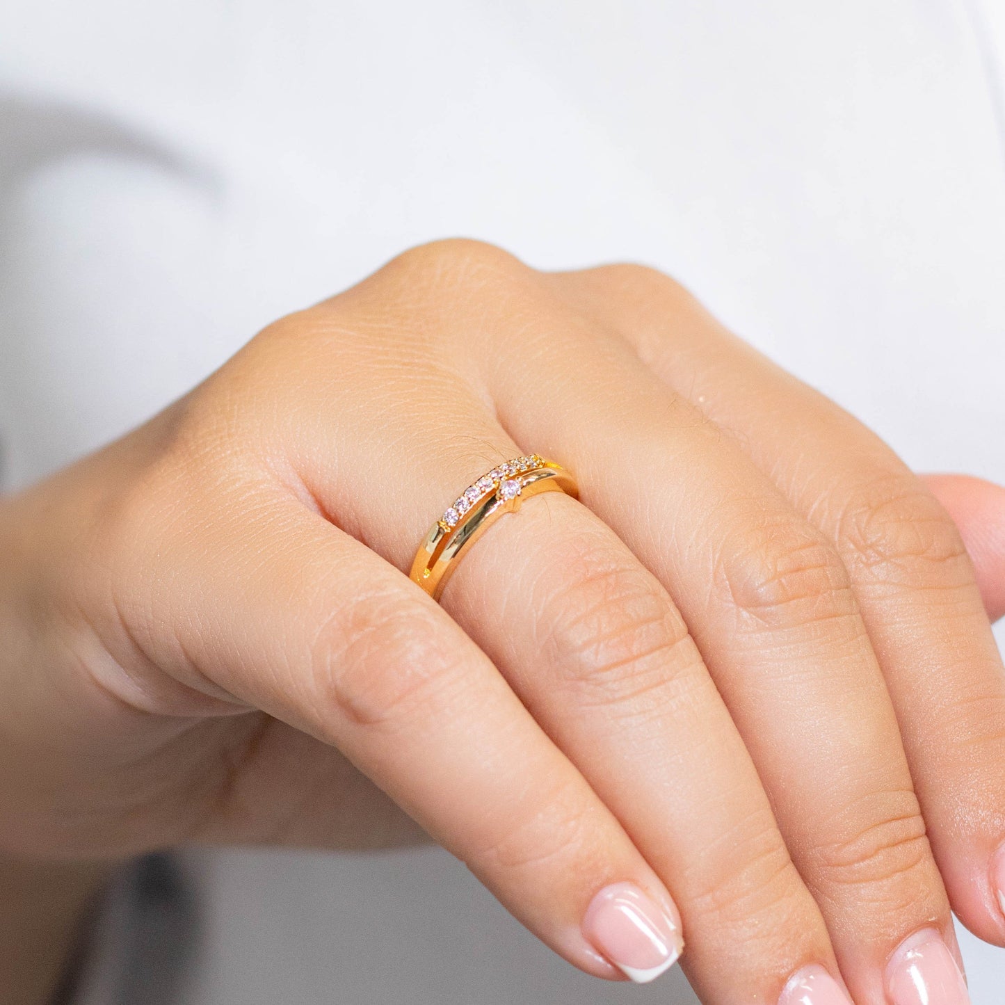 Anillo doble microzircones
