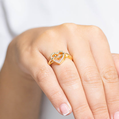 Anillo silueta corazon