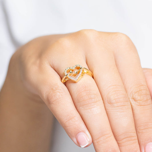Anillo silueta corazon