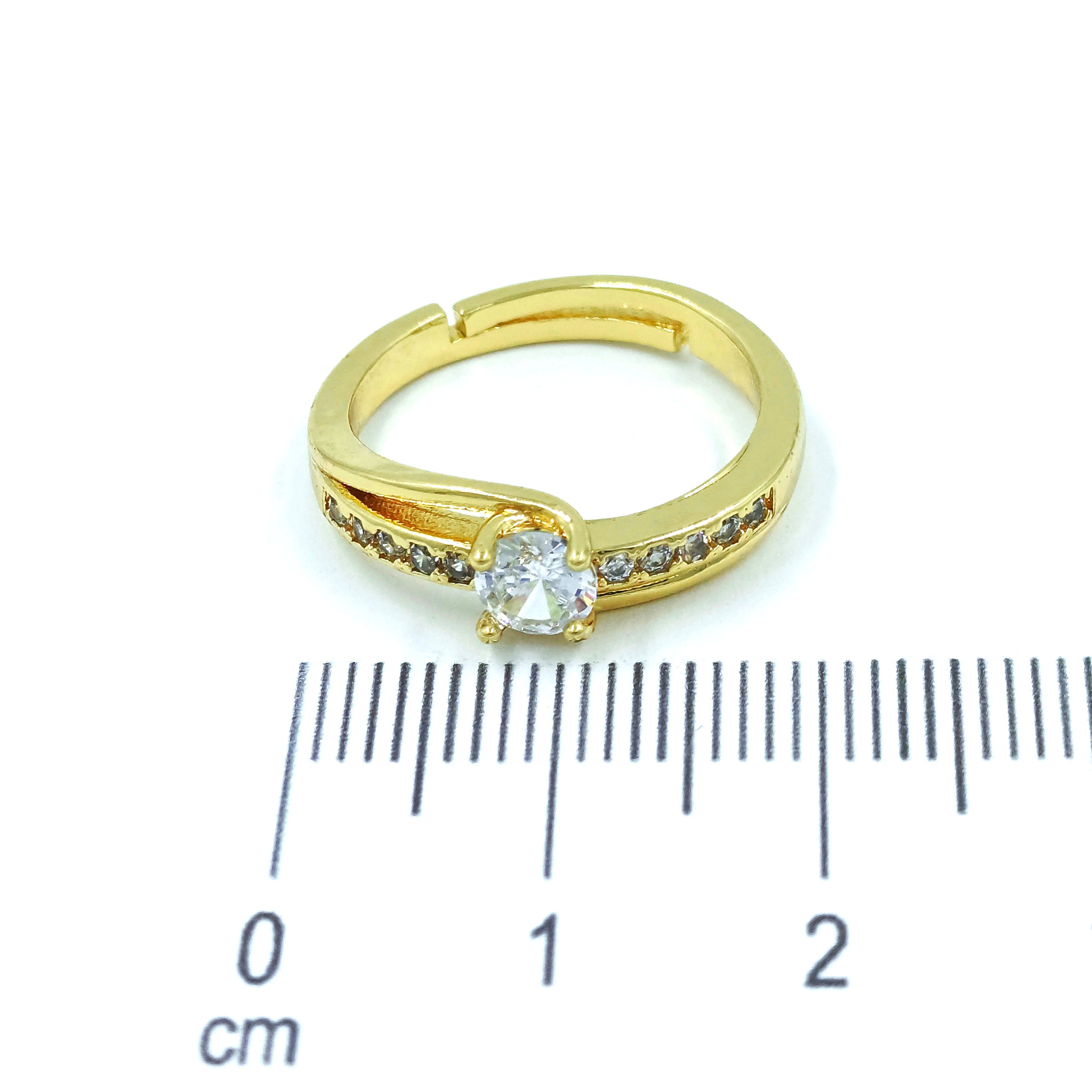 Anillo argolla zircón cristal