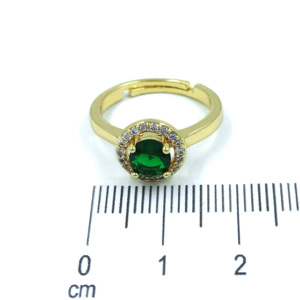 Anillo aro zircpon esmeralda