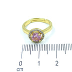 Anillo aro zircón rosa