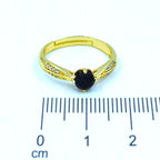 Anillo argolla zircón negro