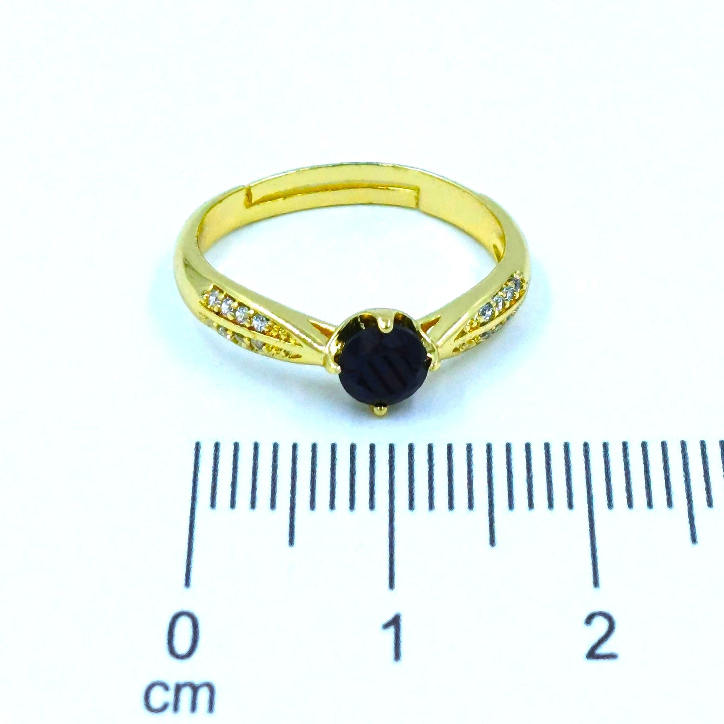 Anillo argolla zircón negro