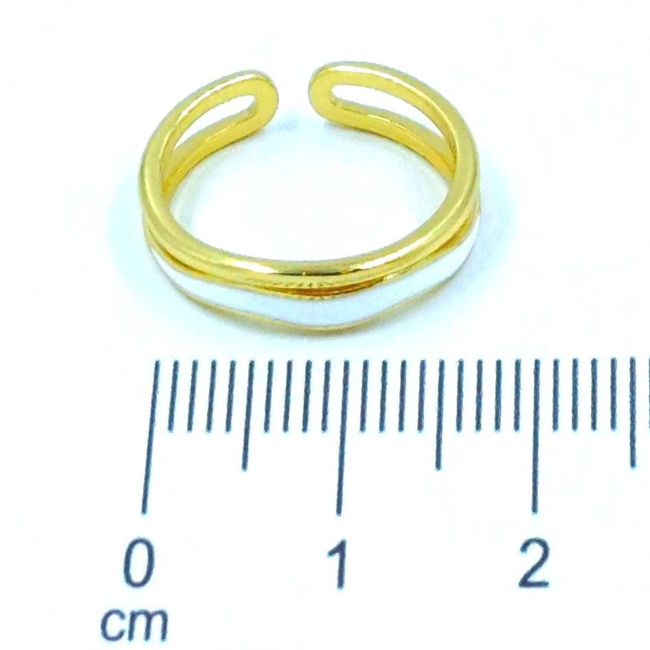 Anillo doble esmaltado