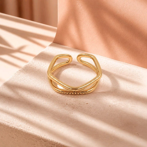 Anillo doble liso