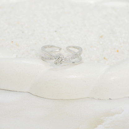 Anillo nudo zircón P