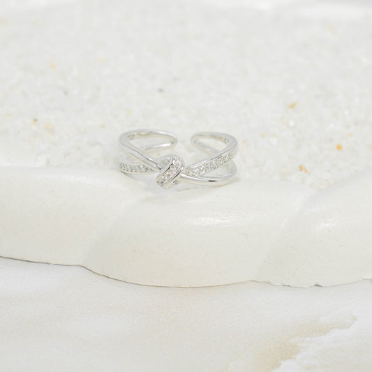 Anillo nudo zircón P