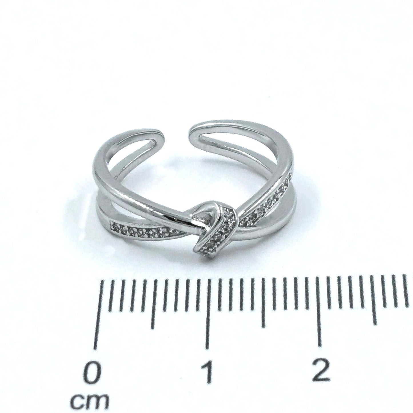 Anillo nudo zircón P