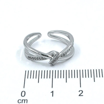 Anillo nudo zircón P